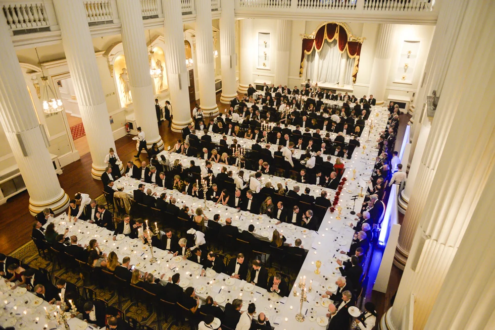 Corporate gala dinner photography London — Mansion House black tie event